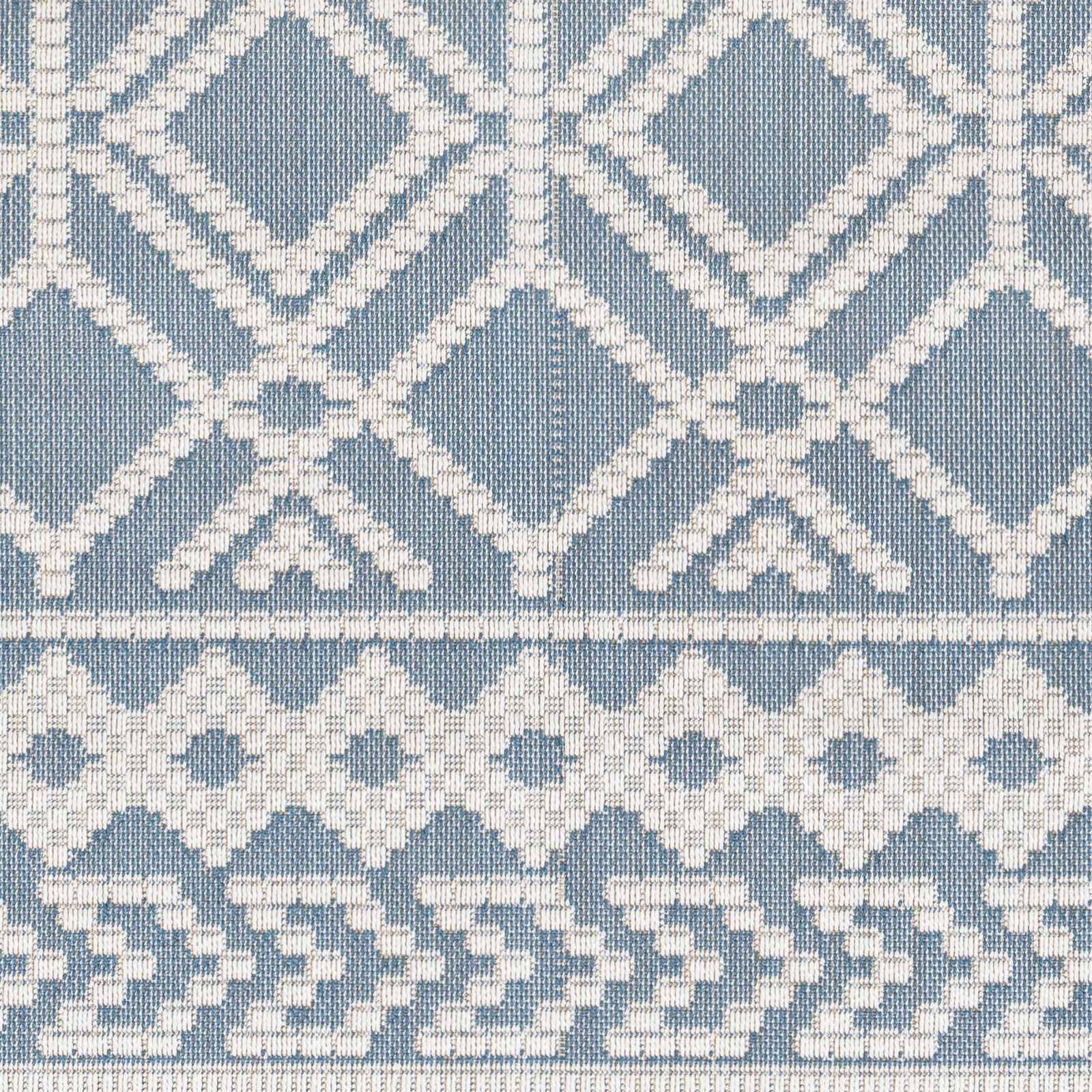 Wingina 8x10 Ice Blue Trellis Rug - Clearance - Image 7