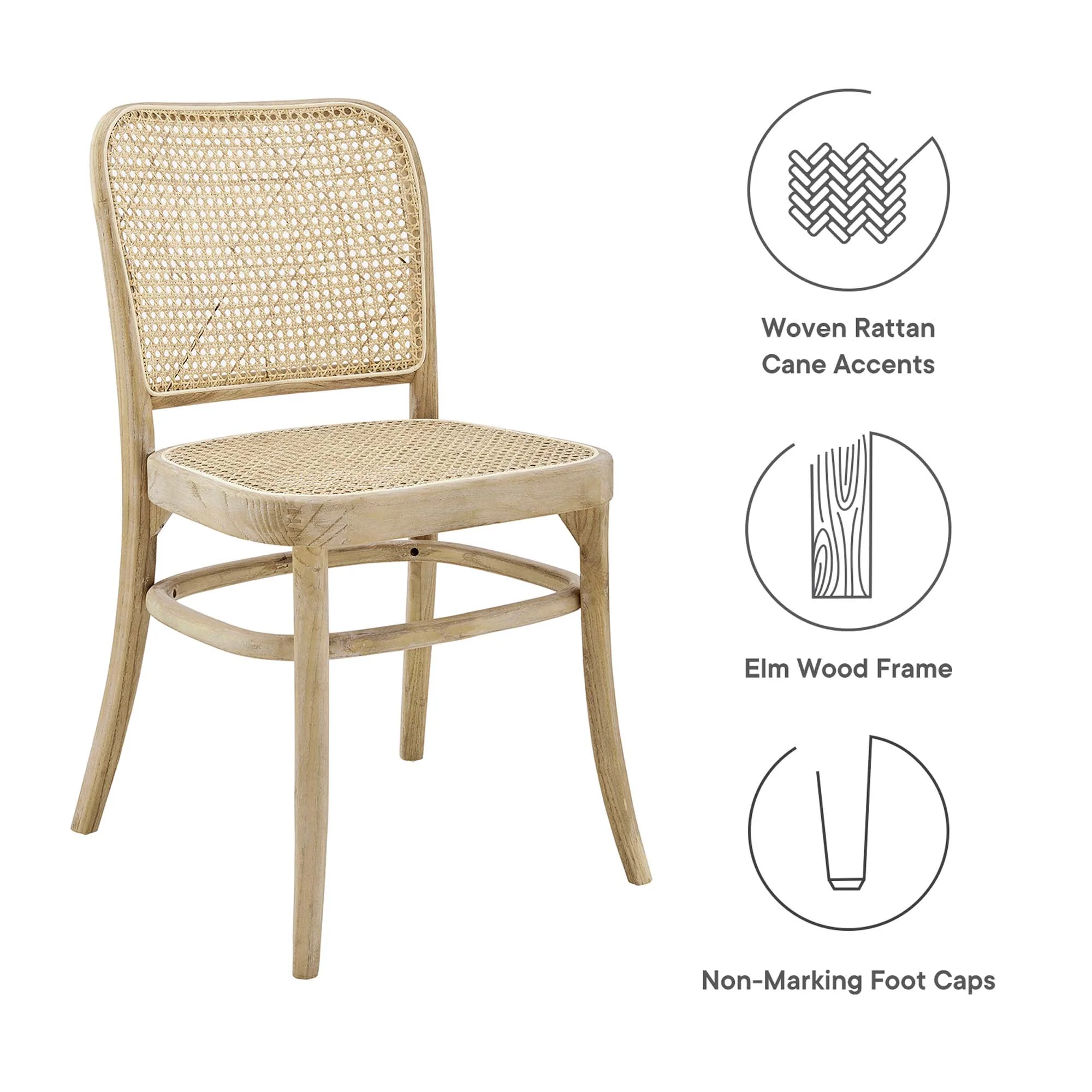 Winona Wood Dining Side Chair Set of 2 by Modway - Image 3