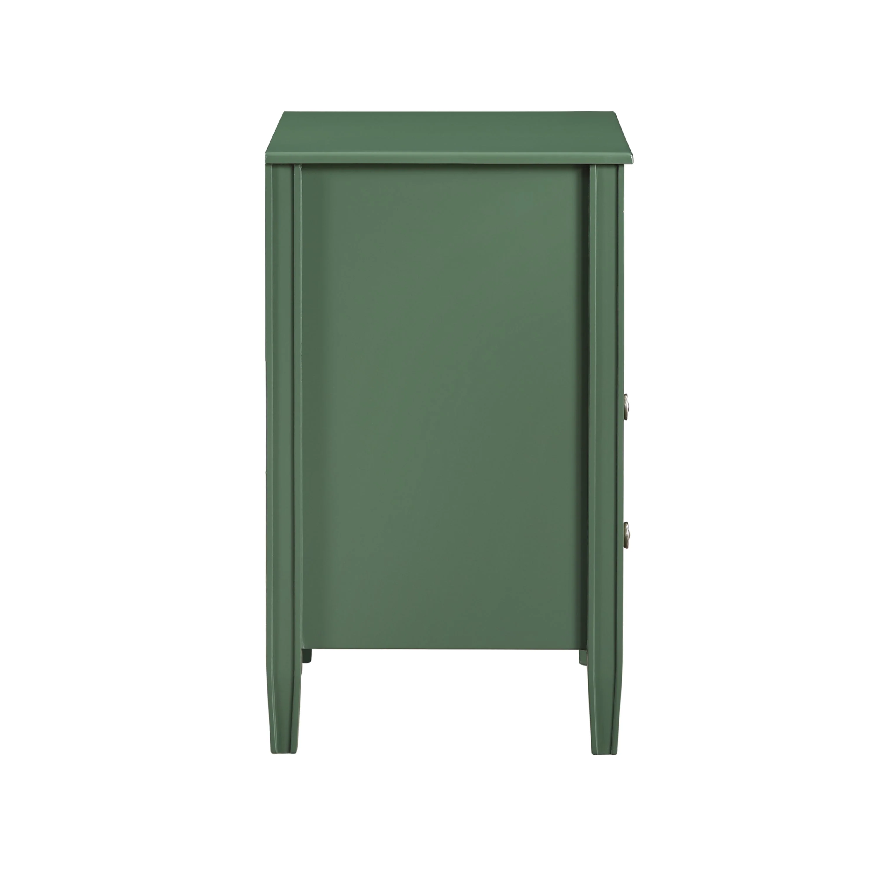 Winston 2-Drawer Storage Nightstand in Vintage Green - Image 4