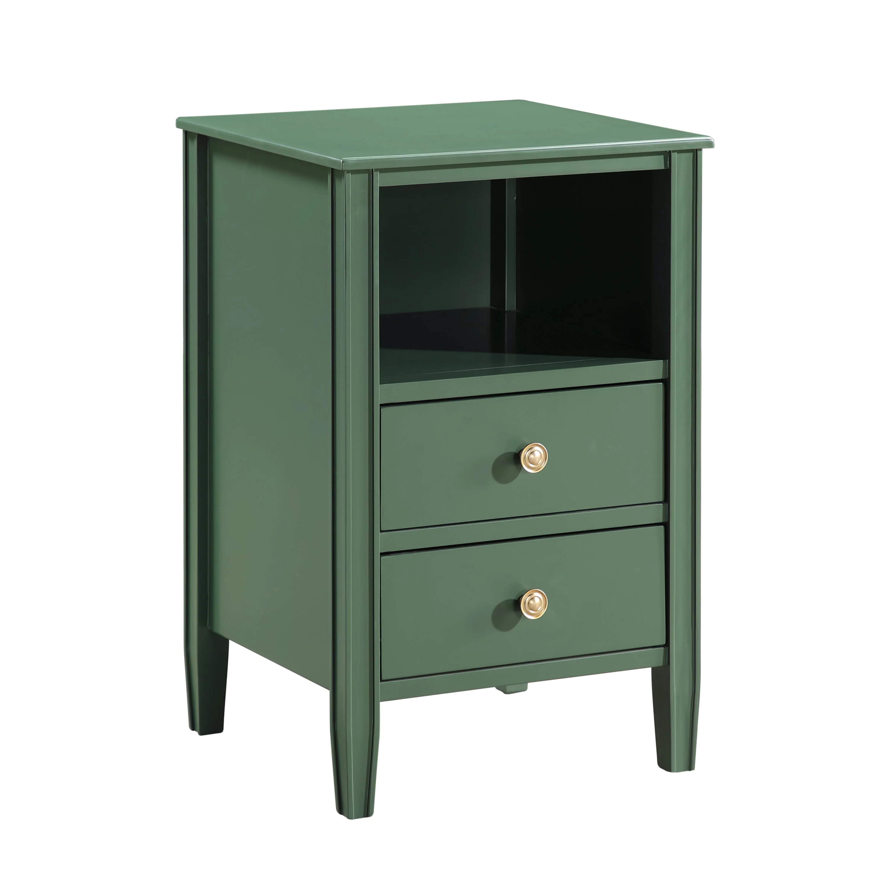 Winston 2-Drawer Storage Nightstand in Vintage Green - Image 7