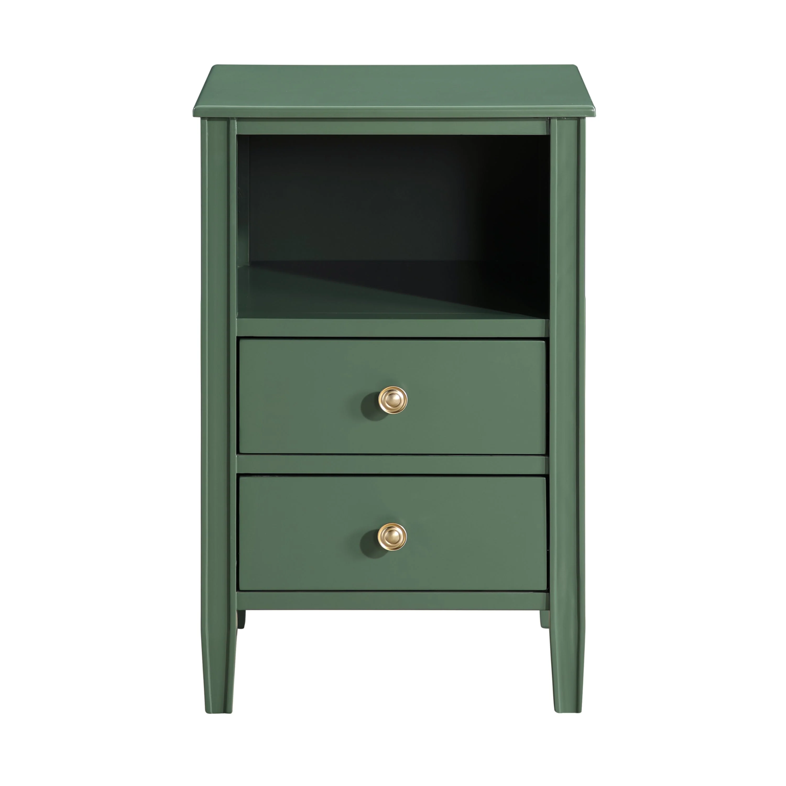 Winston 2-Drawer Storage Nightstand in Vintage Green - Image 8