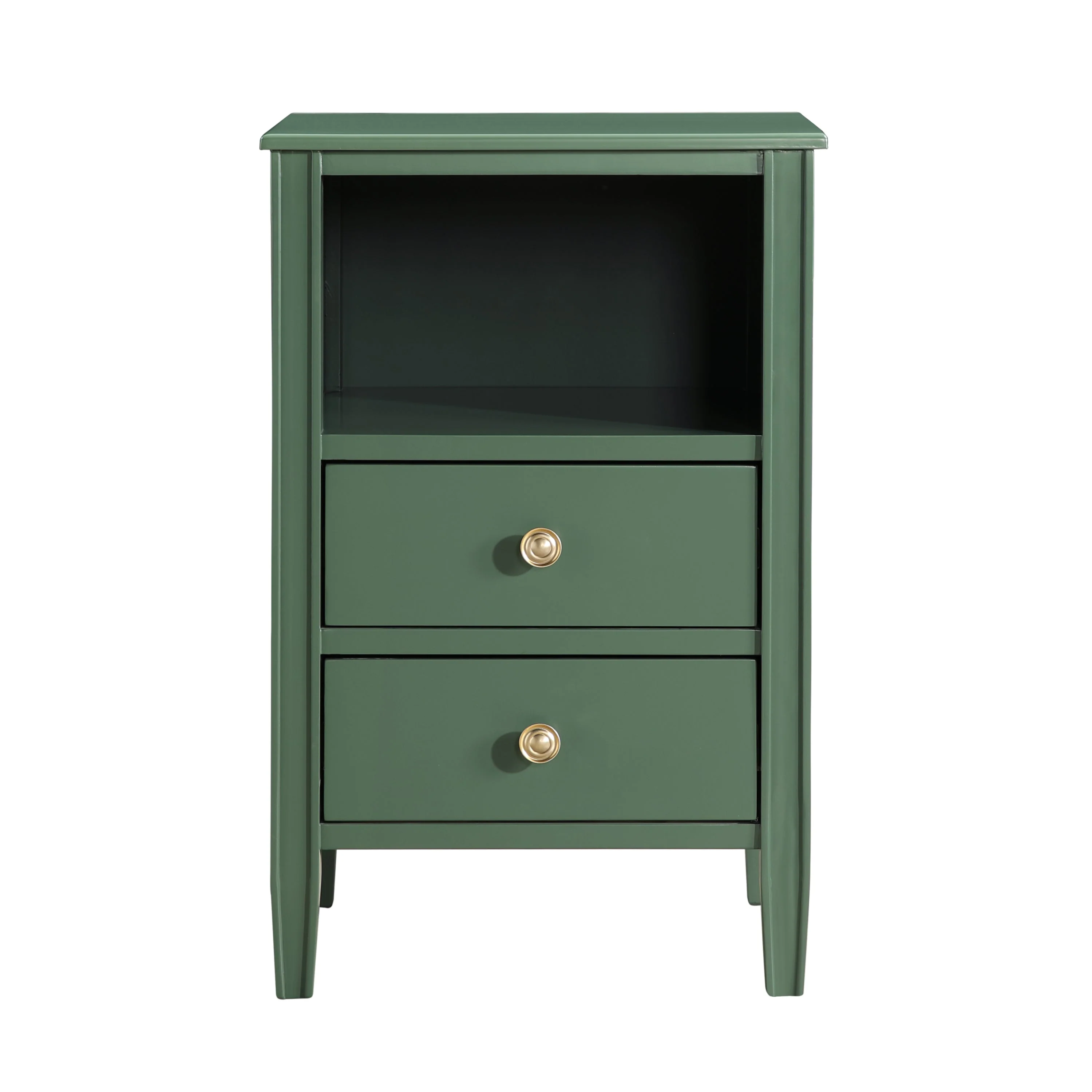 Winston 2-Drawer Storage Nightstand in Vintage Green - Image 9