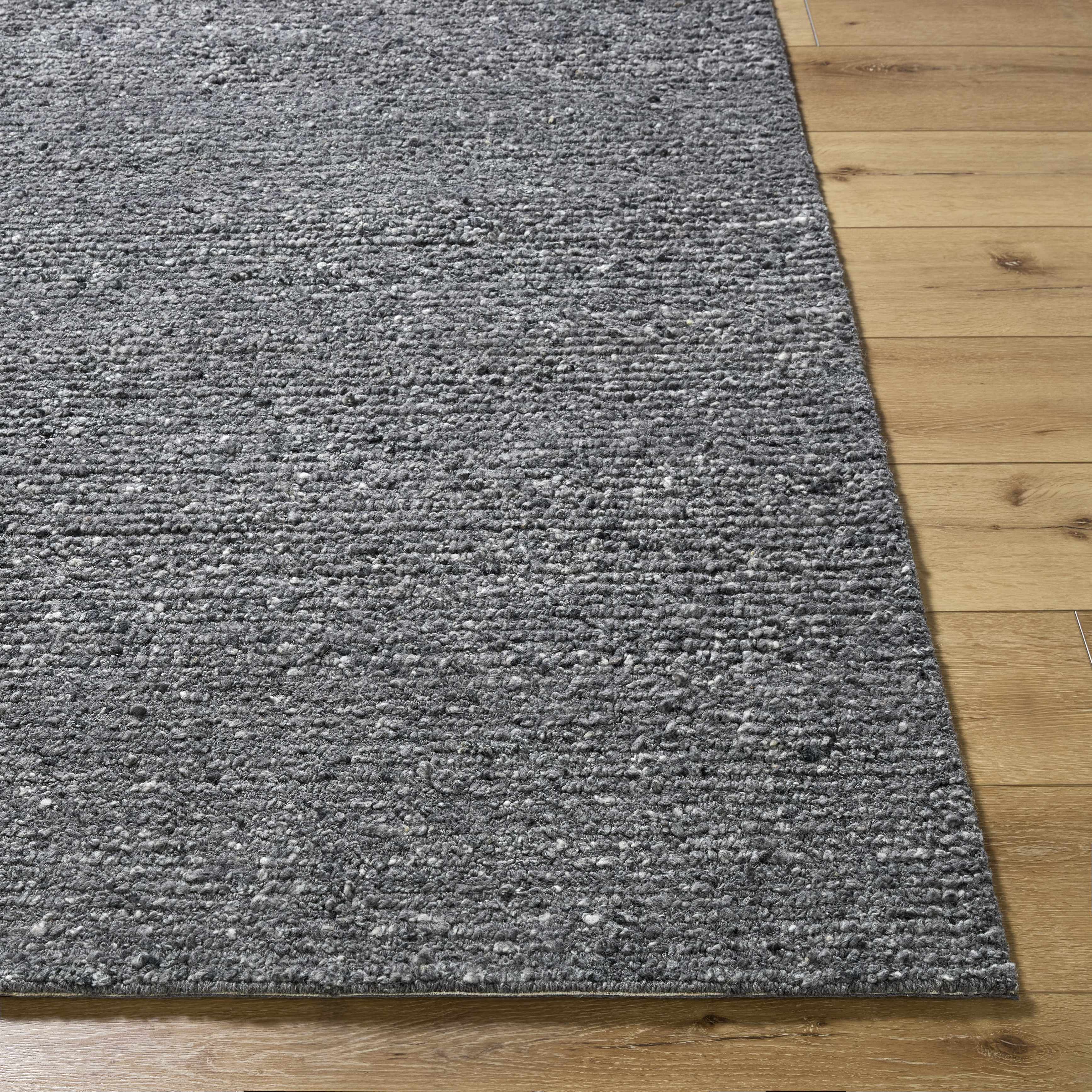 Winta Black Wool Area Rug - Image 4