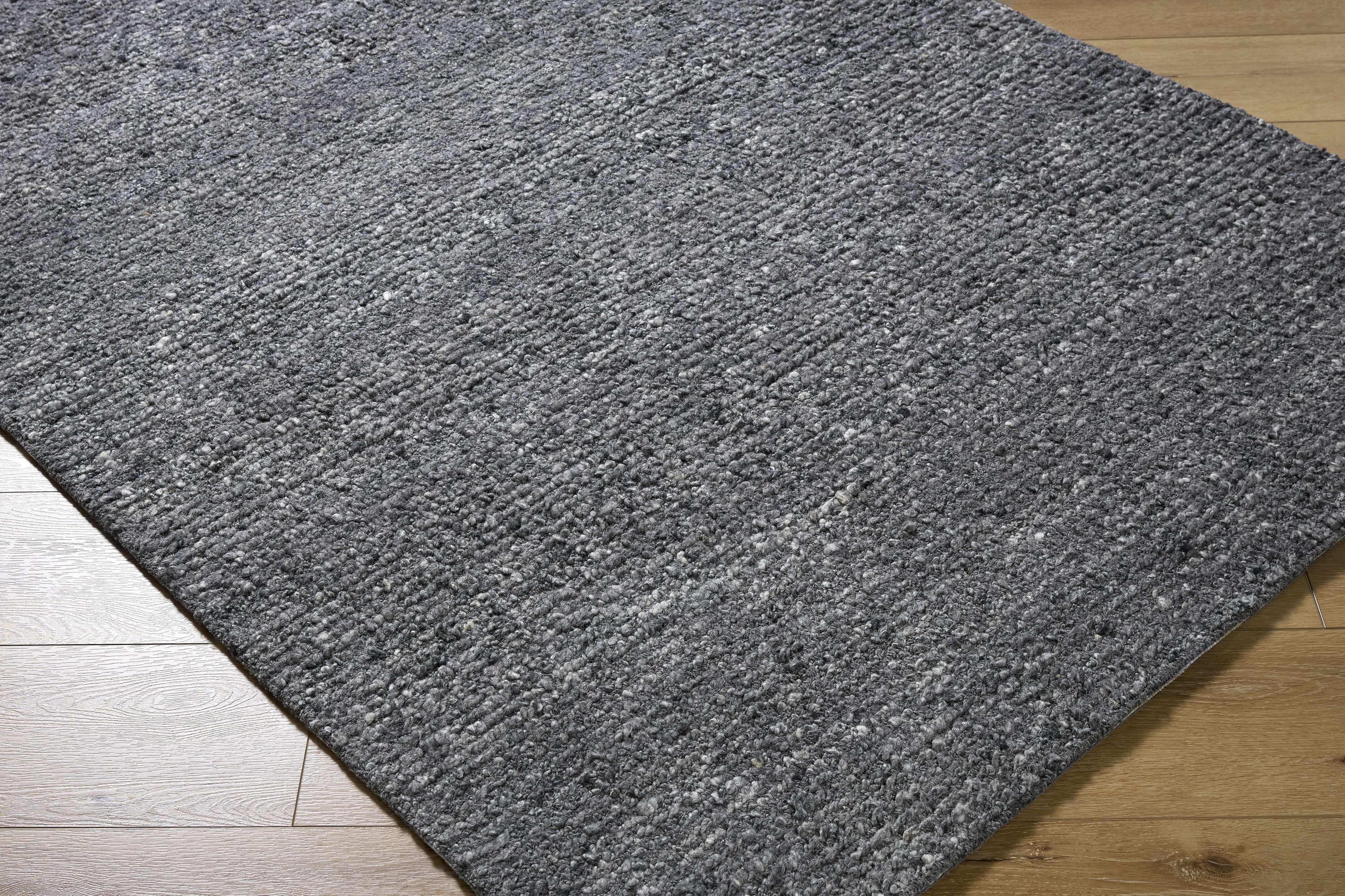 Winta Black Wool Area Rug - Image 5