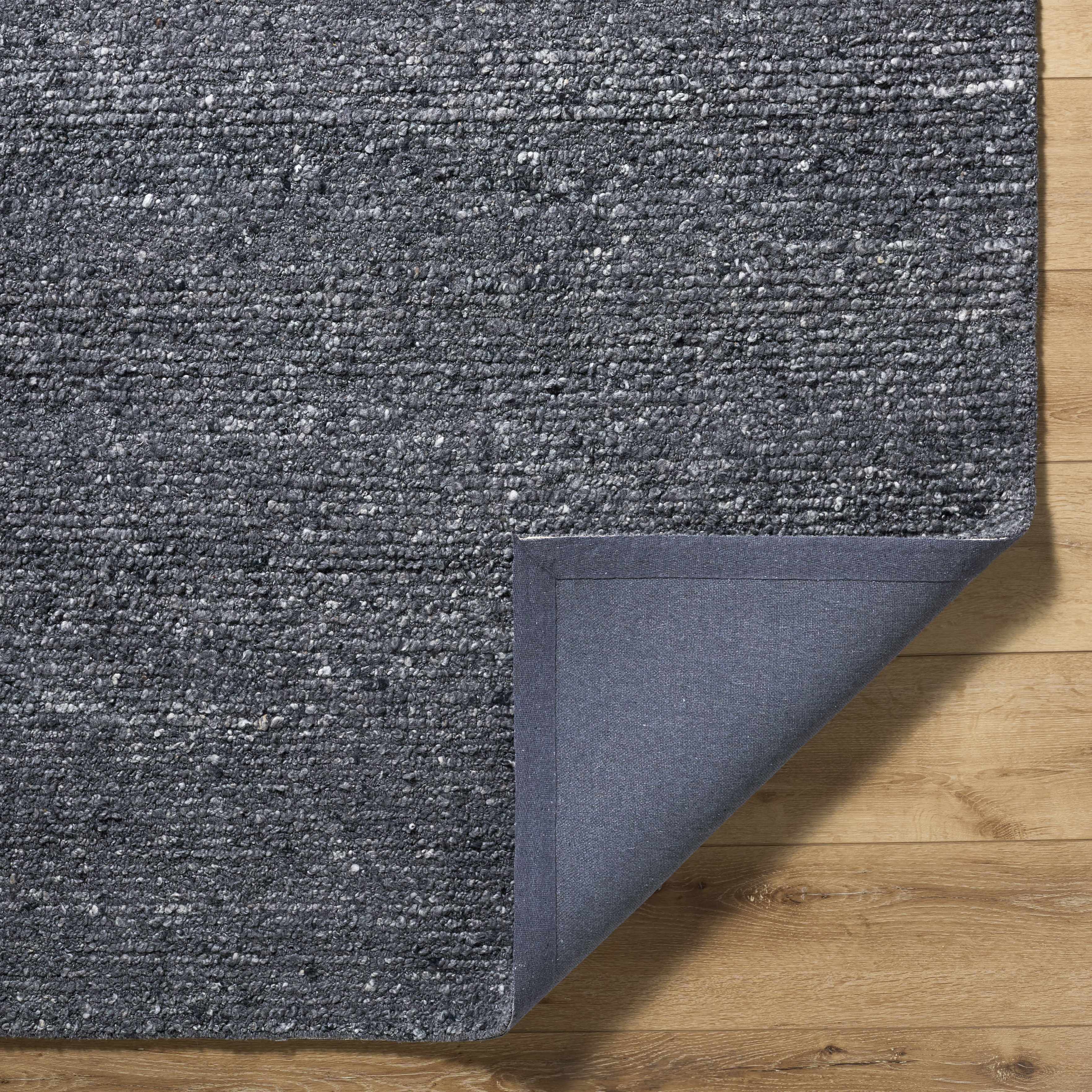 Winta Black Wool Area Rug - Image 6