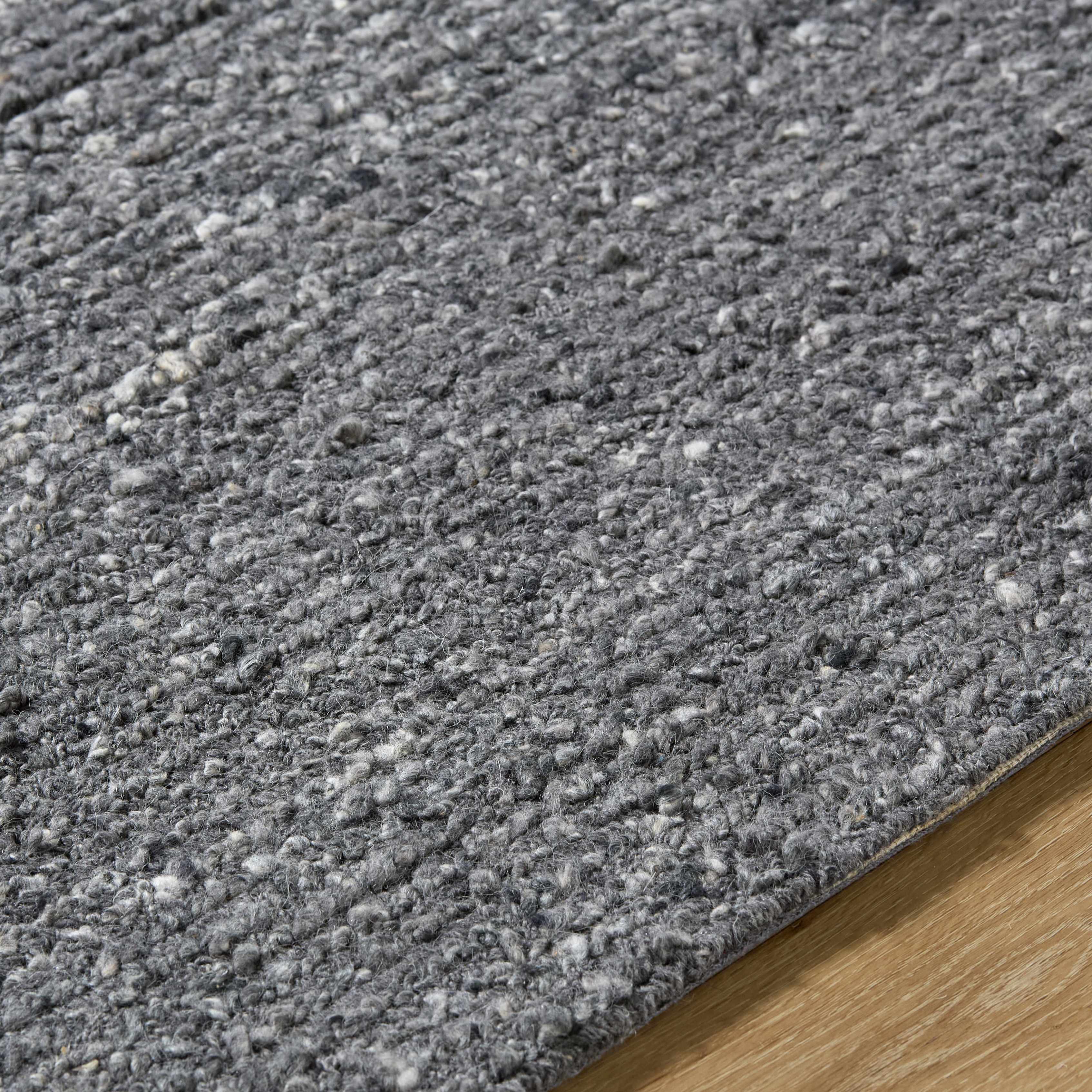 Winta Black Wool Area Rug - Image 7