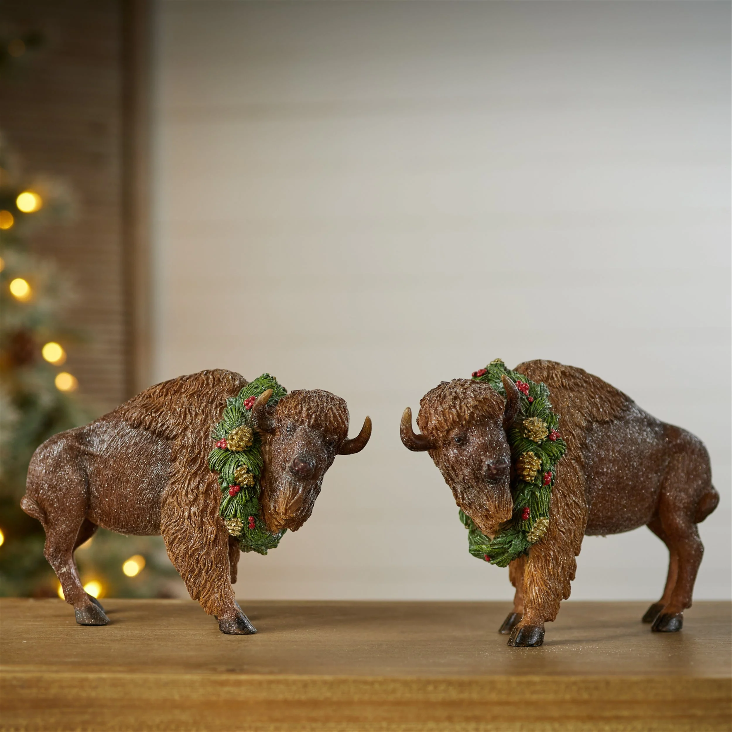 Winter Bison Figurine (Set of 4) - Image 2