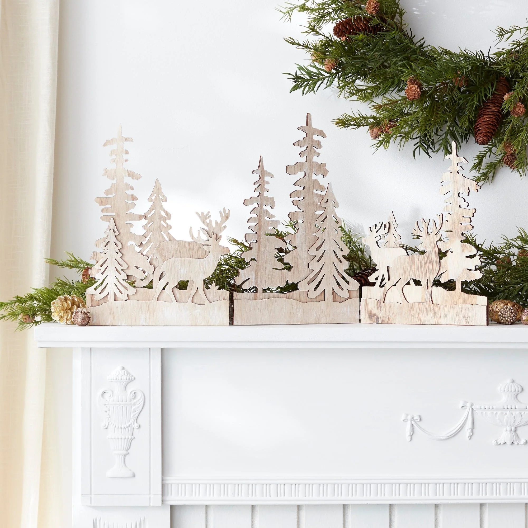 Winter Forest Scene Trifold Display 23.75"L - Image 2