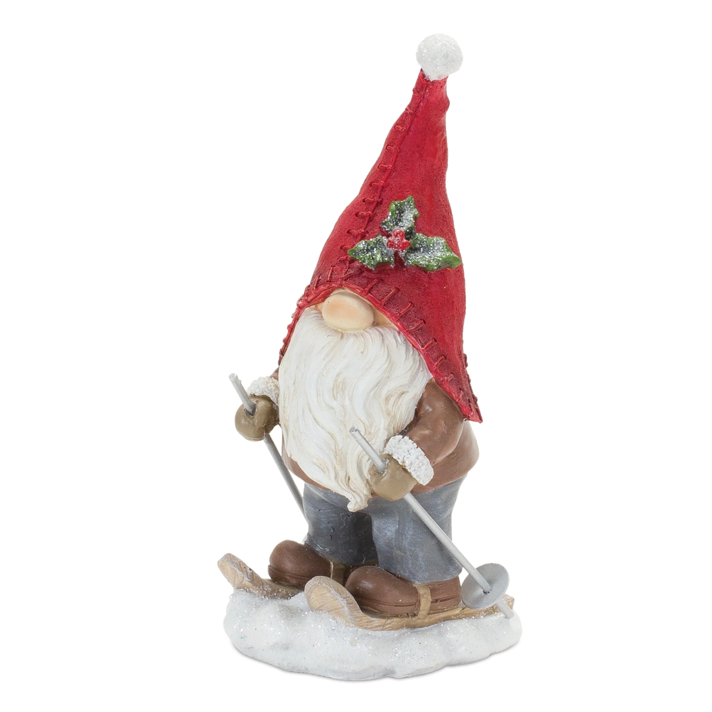 Winter Gnome on Skis Figurine (Set of 4) - Image 3