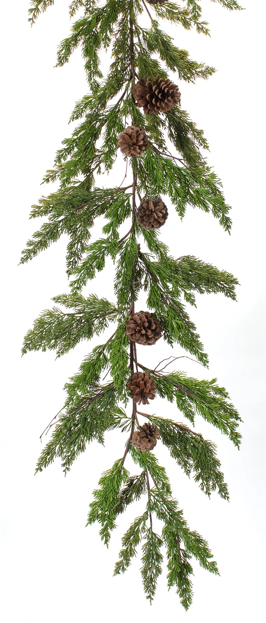 Winter Pine Garland with Pinecone Accents (Set of 2) - Image 2
