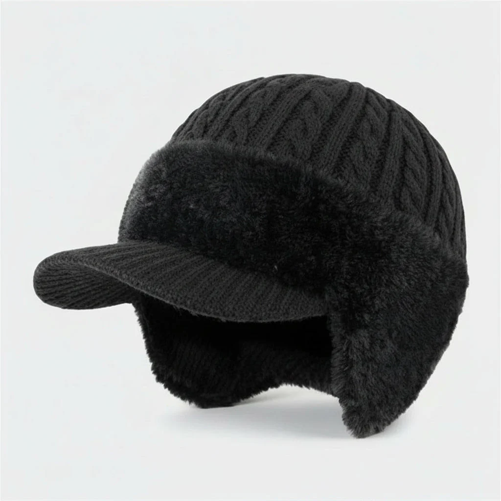Winter Trapper Hat with Ear Flaps Cold Weather Warm Cap - Image 4
