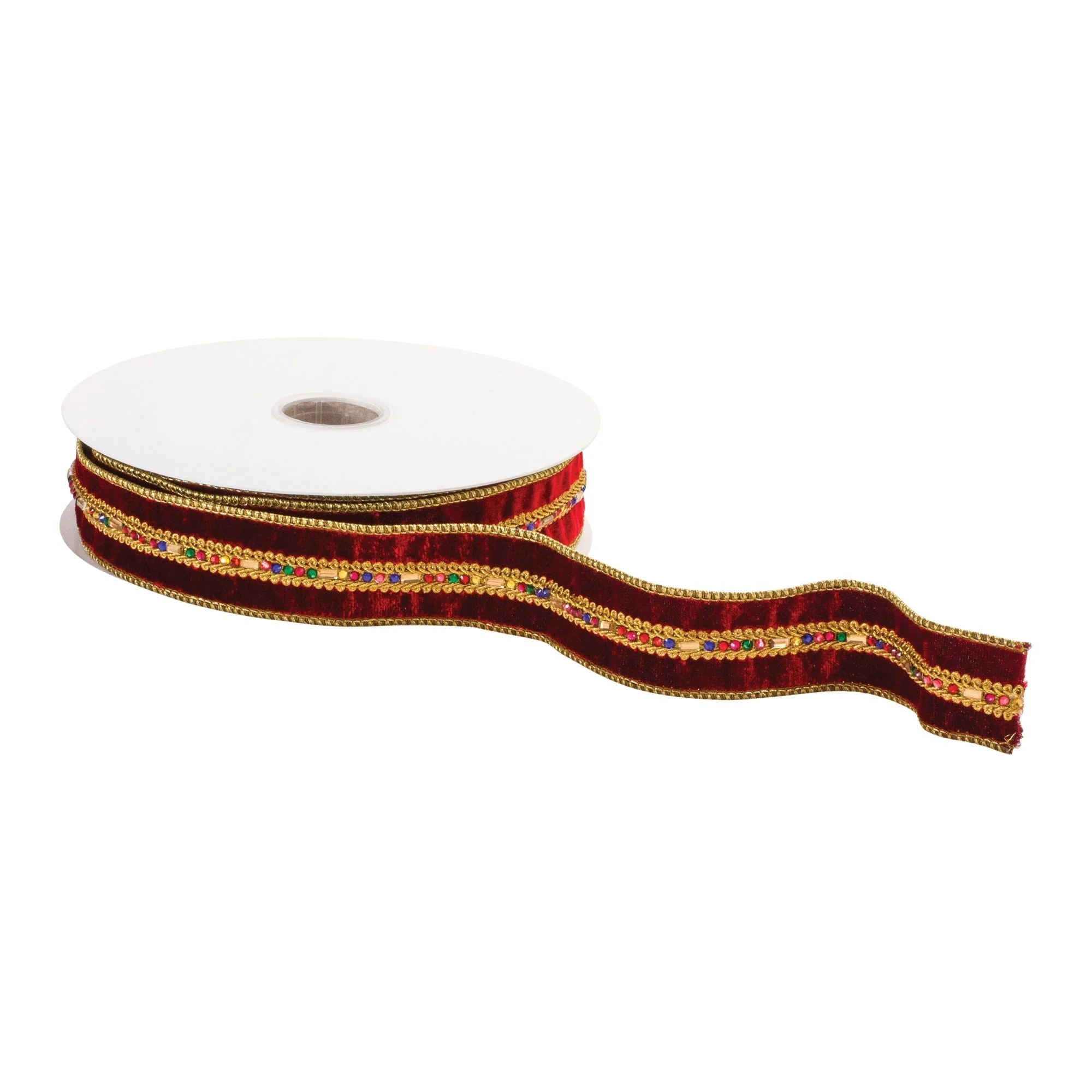 Red and Gold Ribbon 1.5" x 10 yds. - Image 2
