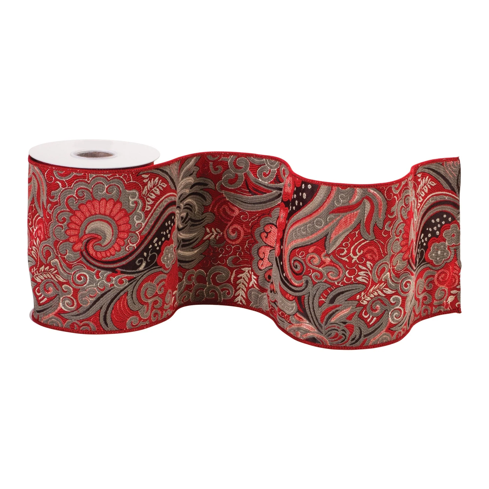 Wired Polyester Ribbon 6" x 5 yds. - Image 2