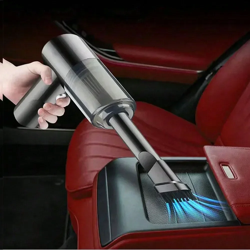 Wireless 120W High Power Vacuum Cleaner Dual Use Home Car Handheld Portable Black - Image 3