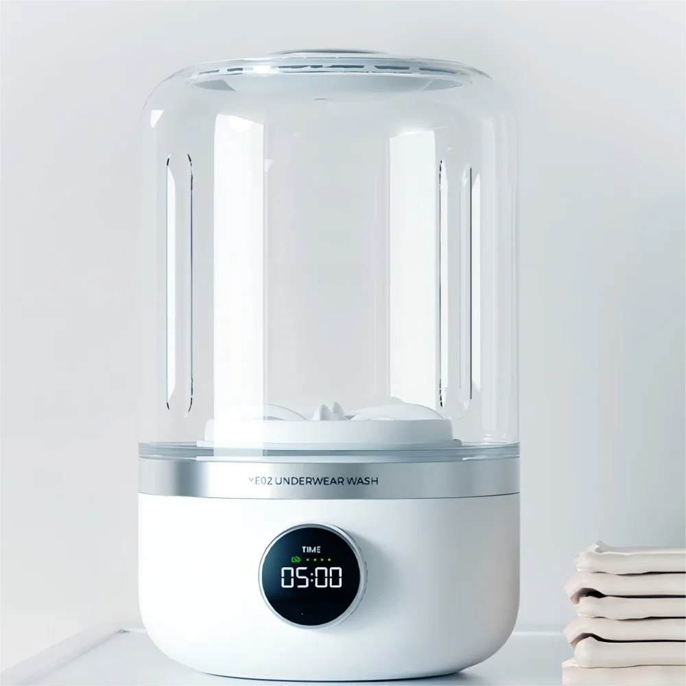 Wireless 1L Mini Portable Washing Machine for Socks Underwear Dehydration Laundry - Image 2