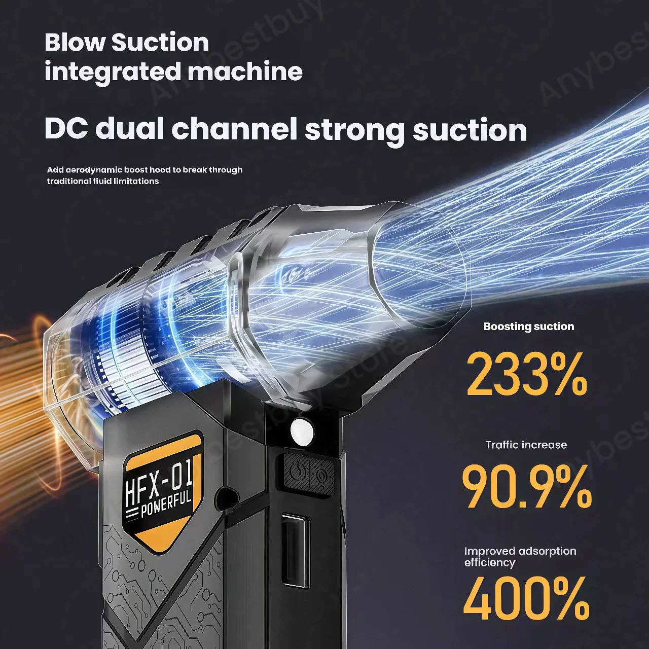 Wireless Air Blower – HFX-01 Turbo Compressed Duster with Strong Airflow & Power Bank - Image 2