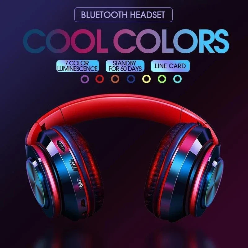 Wireless Bluetooth 5.0 Foldable Headphones On-Ear Stereo Sound Gaming Headset - Image 3