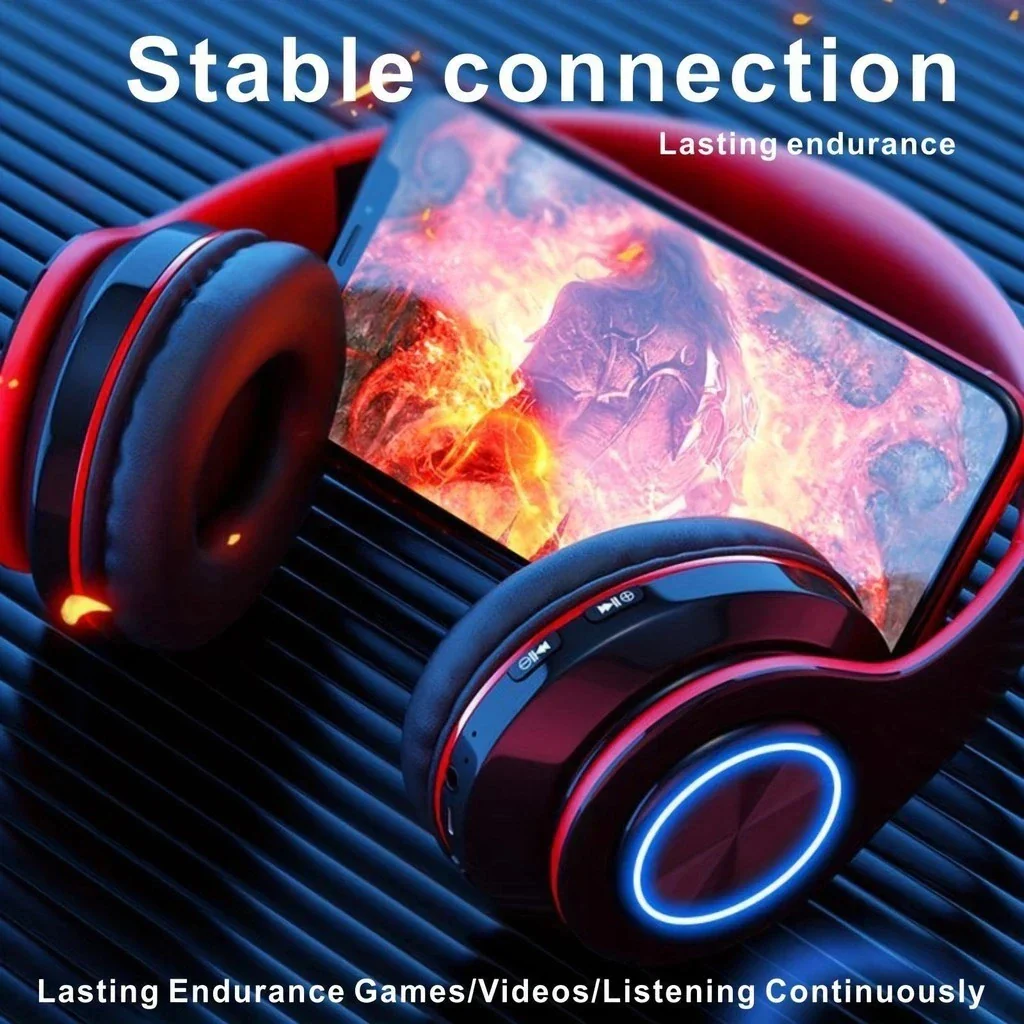 Wireless Bluetooth 5.0 Foldable Headphones On-Ear Stereo Sound Gaming Headset - Image 4