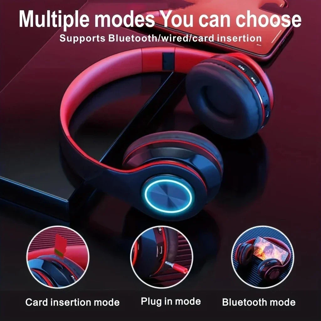 Wireless Bluetooth 5.0 Foldable Headphones On-Ear Stereo Sound Gaming Headset - Image 5