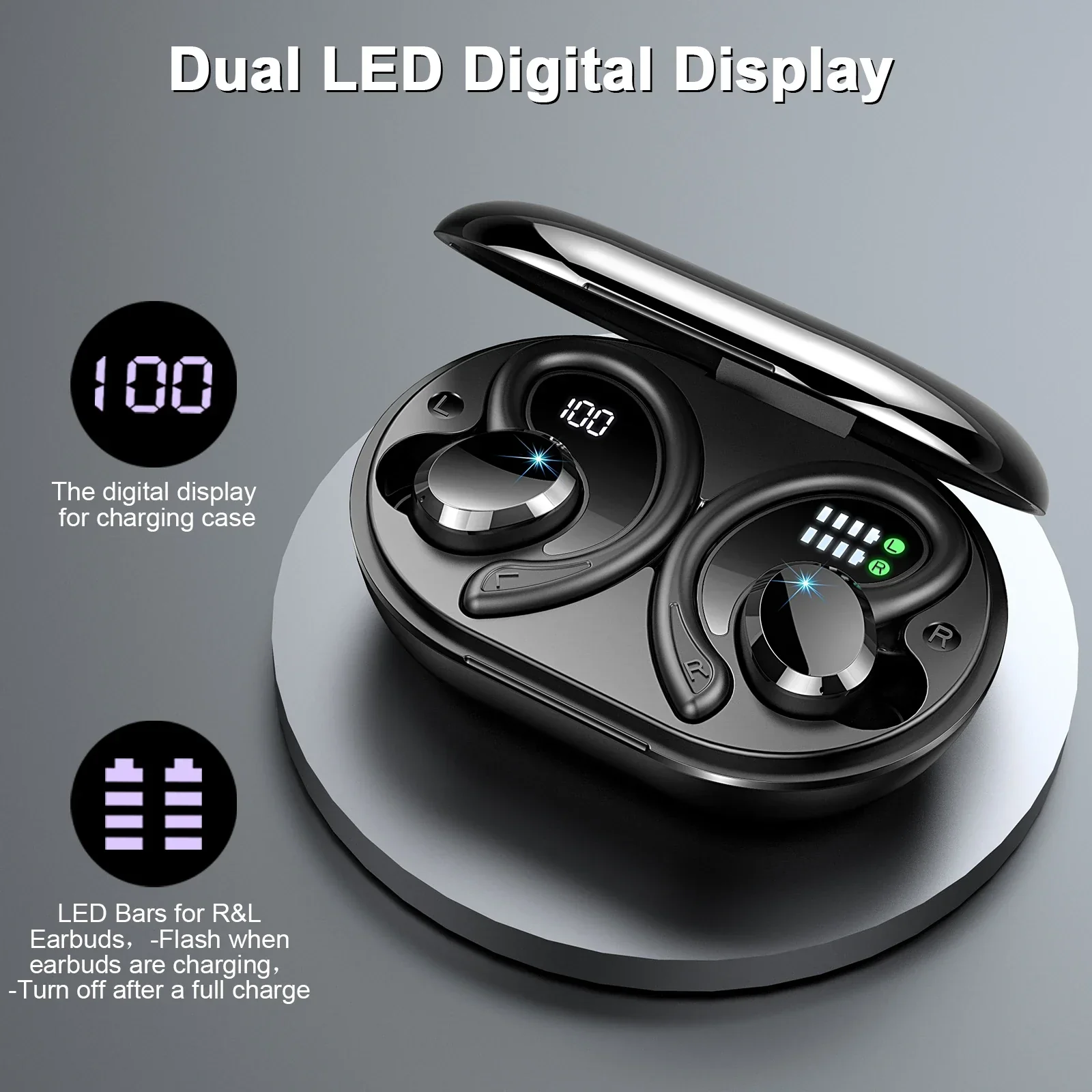 Wireless Bluetooth 5.3 Earbuds Stereo Bass In-Ear Noise Cancelling IP7 Waterproof - Image 4