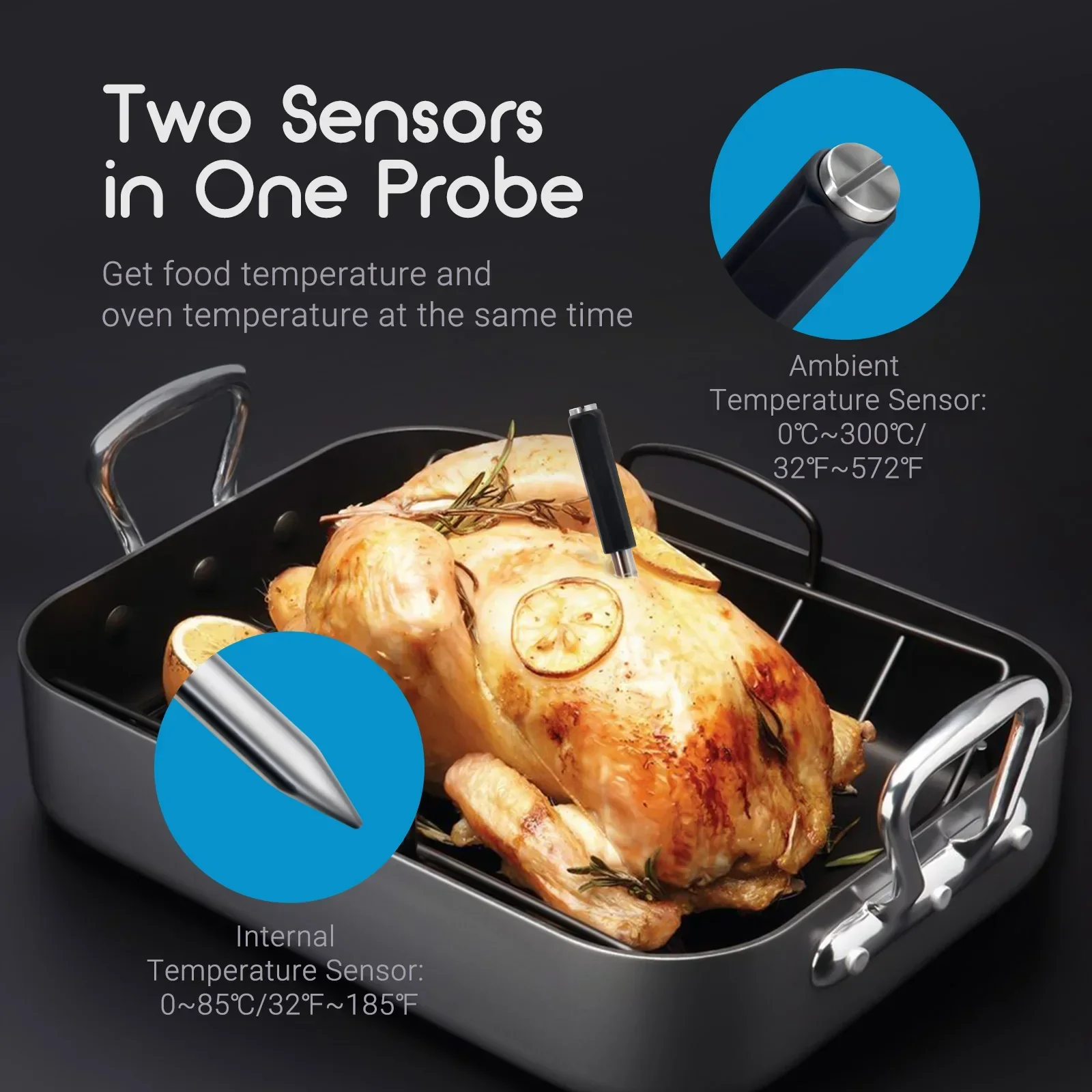 Wireless Bluetooth Meat Thermometer Smart Digital BBQ Grill Oven Smoker - Image 3