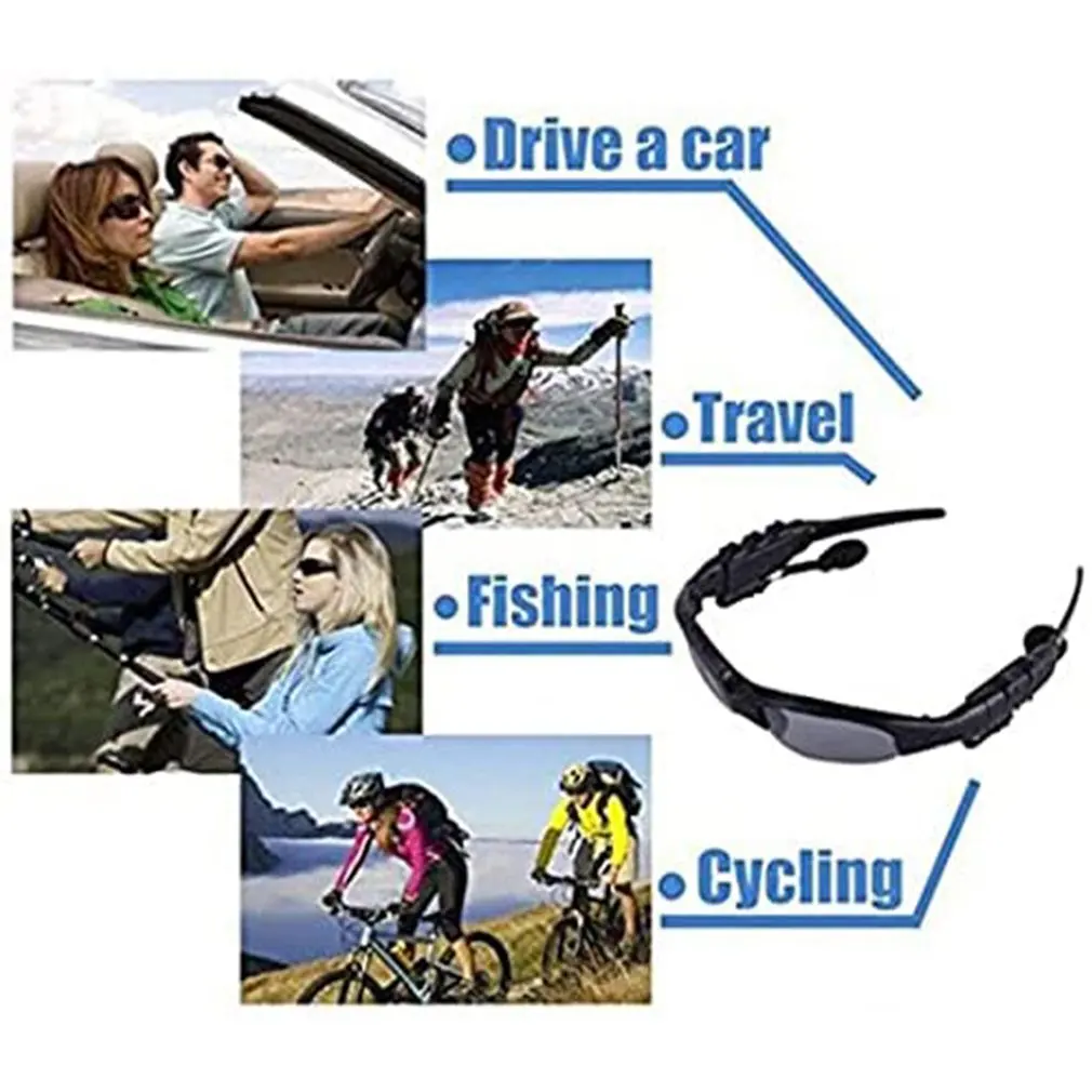 Wireless Bluetooth Sunglasses Stereo Audio Headset for Cycling Driving Sports - Image 4