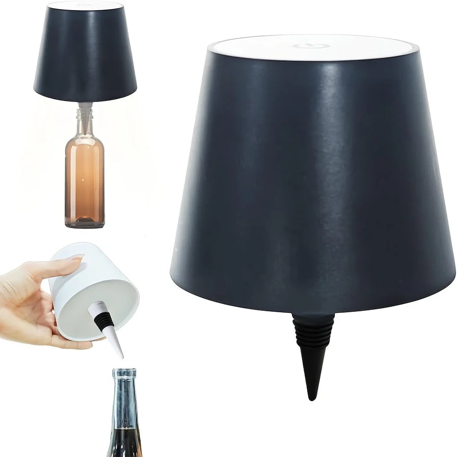 Wireless Bottle Lamp – Rechargeable 3-Color Dimmable Touch LED Light for Bars - Image 10