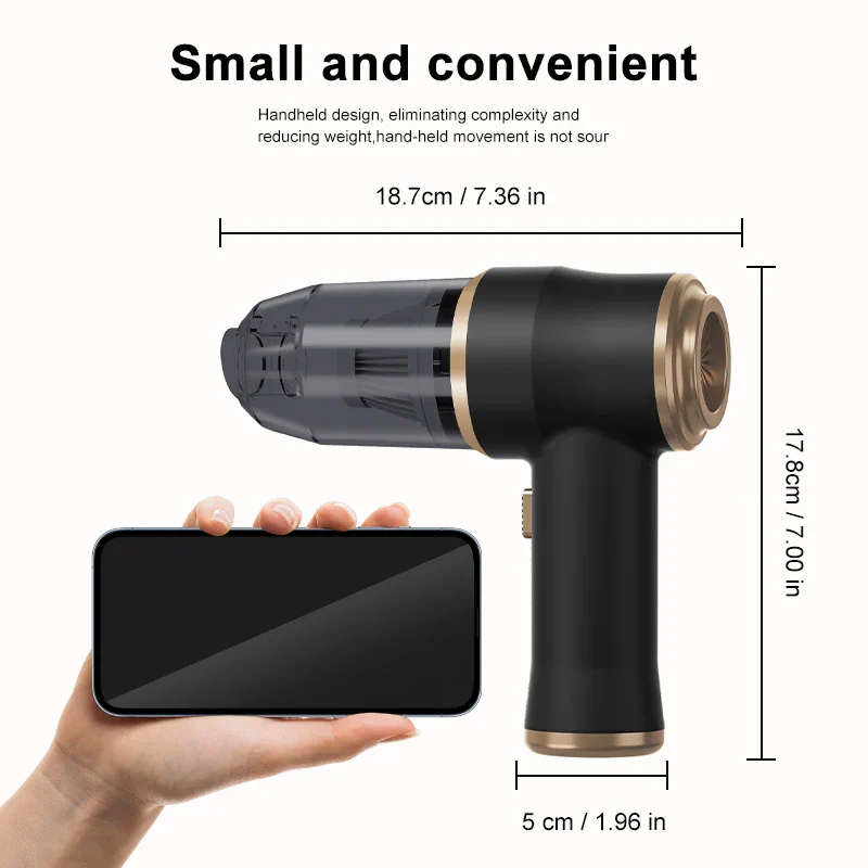 Wireless Car Vacuum Cleaner High Power Portable for Bedroom Carpet Home - Image 4