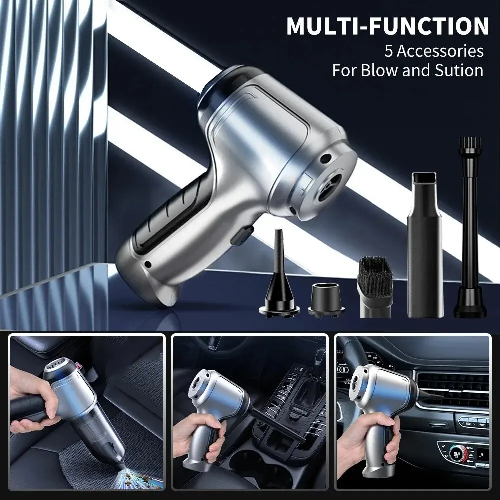 Wireless Car Vacuum Cleaner Strong Suction Cordless Handheld Home Car - Image 3