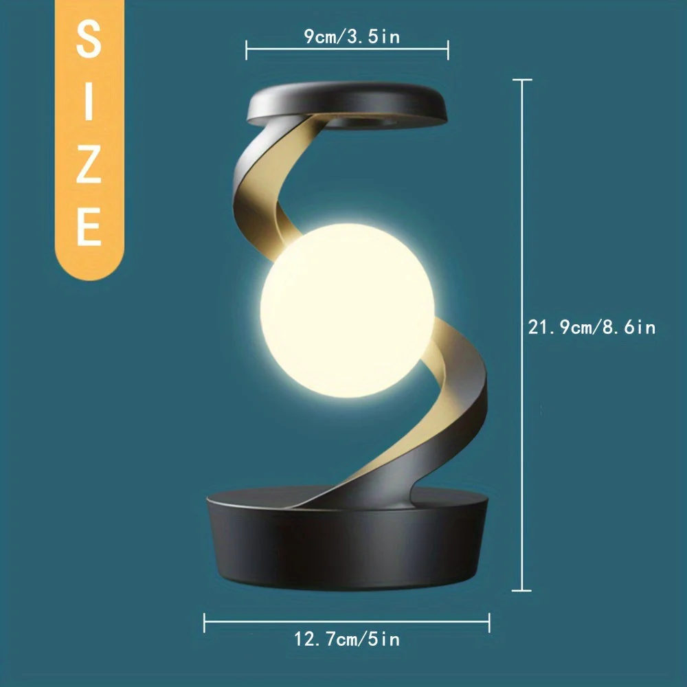 Wireless Charging RGB Lamp – Floating LED Desk Light for Bedside & Home Decor - Image 4