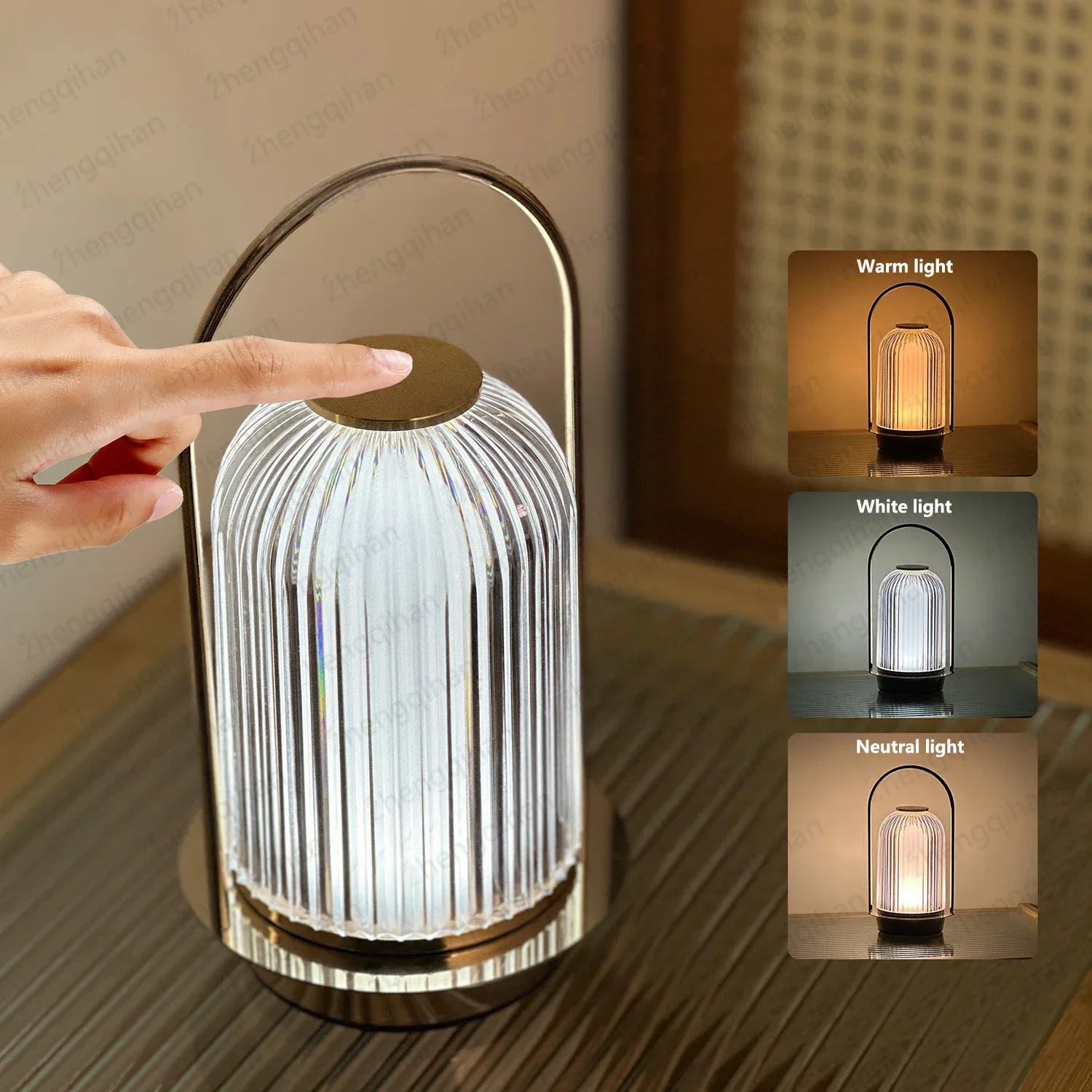 Wireless Crystal LED Table Lamp – Rechargeable Touch Night Light for Bedroom Bar - Image 10