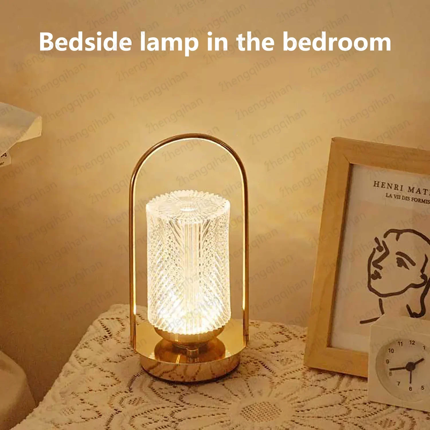 Wireless Crystal LED Table Lamp – Rechargeable Touch Night Light for Bedroom Bar - Image 11