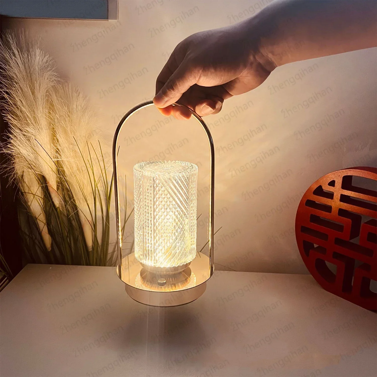 Wireless Crystal LED Table Lamp – Rechargeable Touch Night Light for Bedroom Bar - Image 7