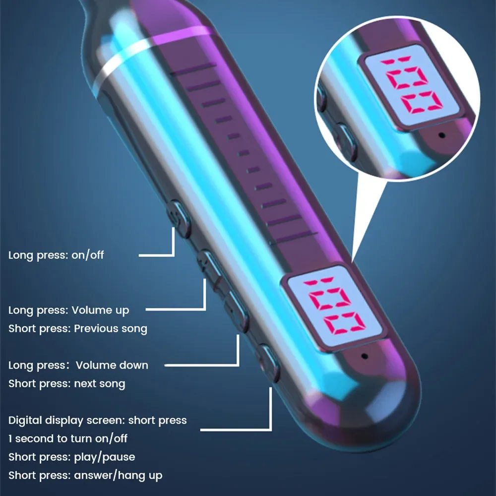 Wireless Earphones 5.3 – Neckband Bluetooth Headphones LED Stereo Sports Earbuds - Image 3