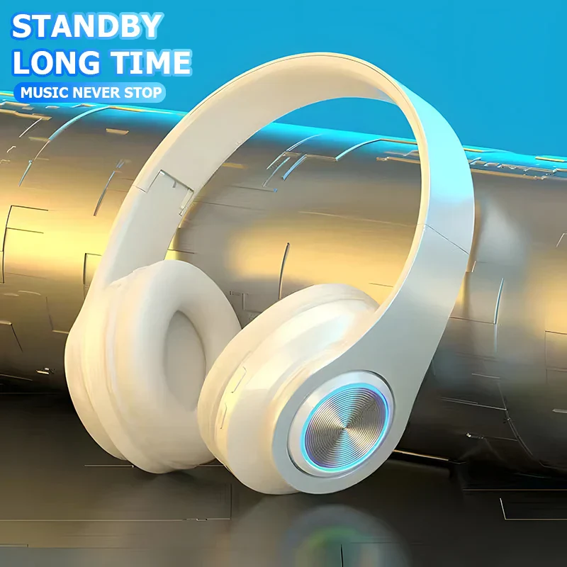 Wireless Gaming Headset Foldable Lightweight Headphones with Mic 3.5mm Audio - Image 2