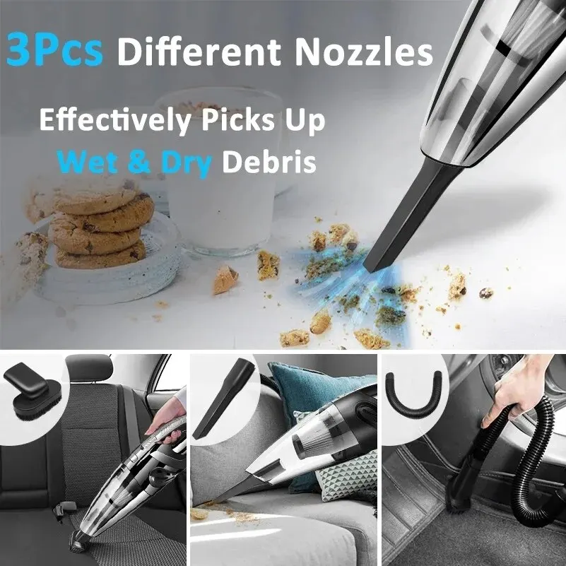 Wireless Handheld Vacuum Cleaner – Powerful Cyclone Suction for Car & Home Pet Hair - Image 3