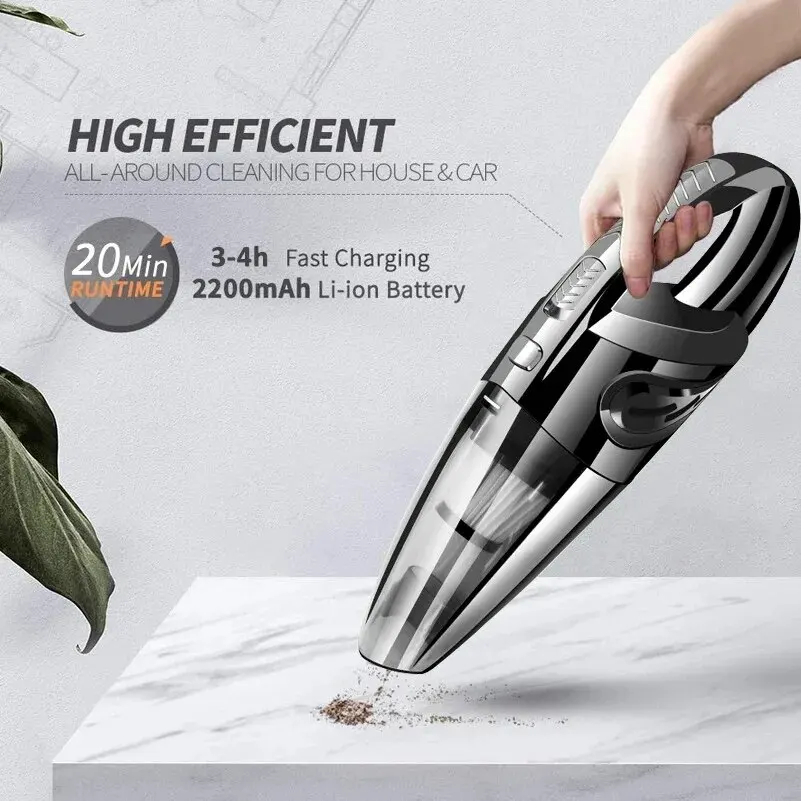 Wireless Handheld Vacuum Cleaner – Powerful Cyclone Suction for Car & Home Pet Hair - Image 4