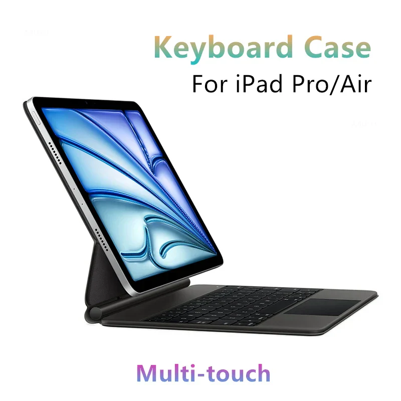 Wireless Keyboard Case for 11 12.9 Tablet Touchpad Magnetic Smart Cover - Image 2