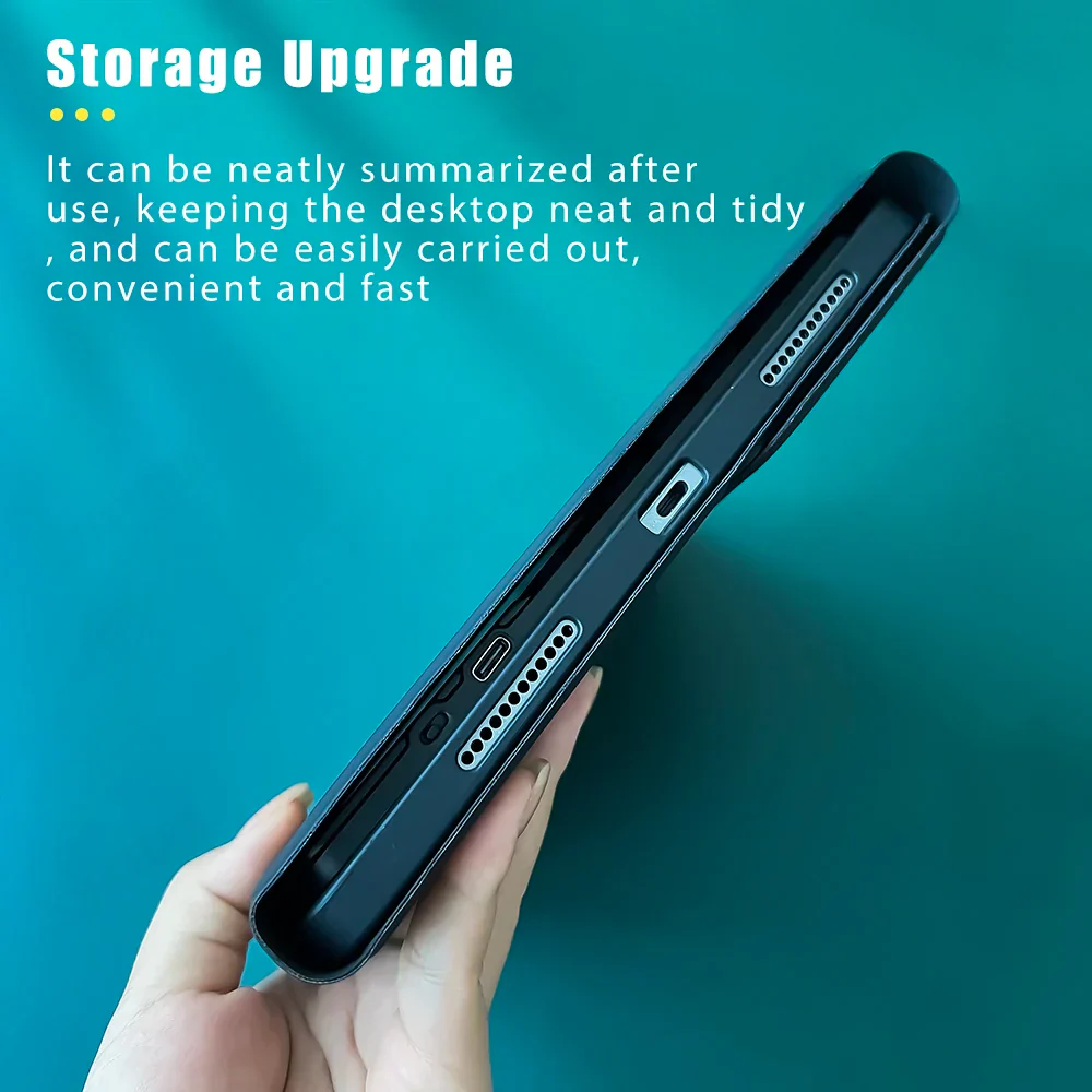Wireless Keyboard Case with Mouse for 10.2 Tablet Touchpad Magnetic Cover - Image 2