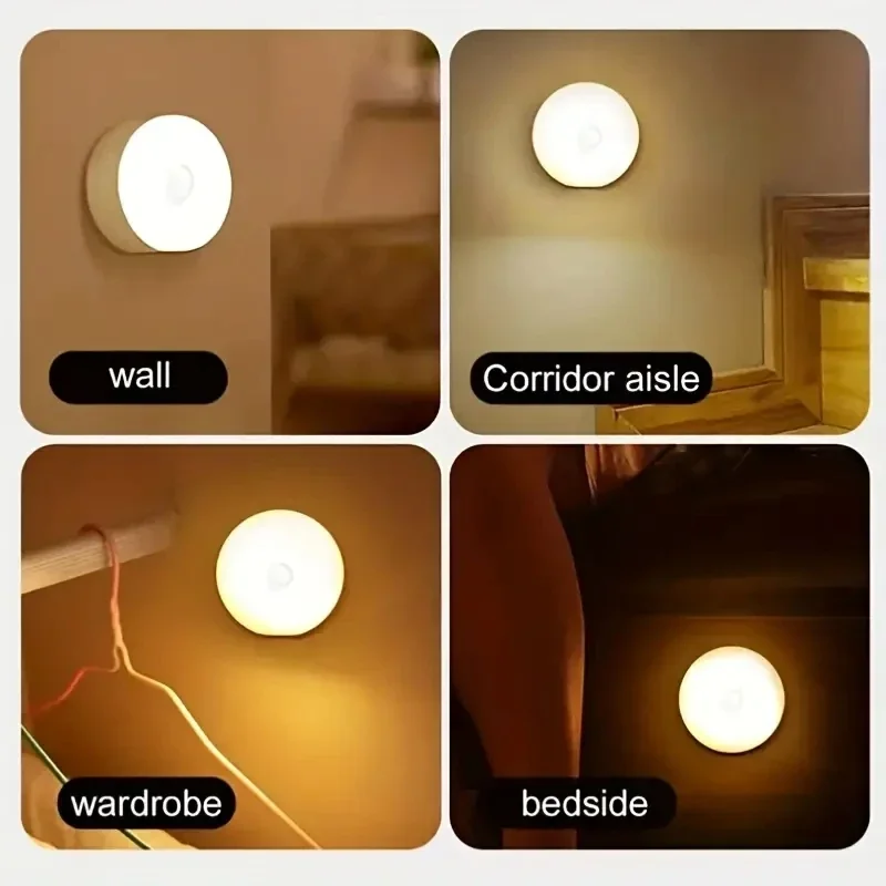 Wireless LED Button Night Light – Motion Sensor Lamp for Bedroom, Closet, Stairs - Image 4