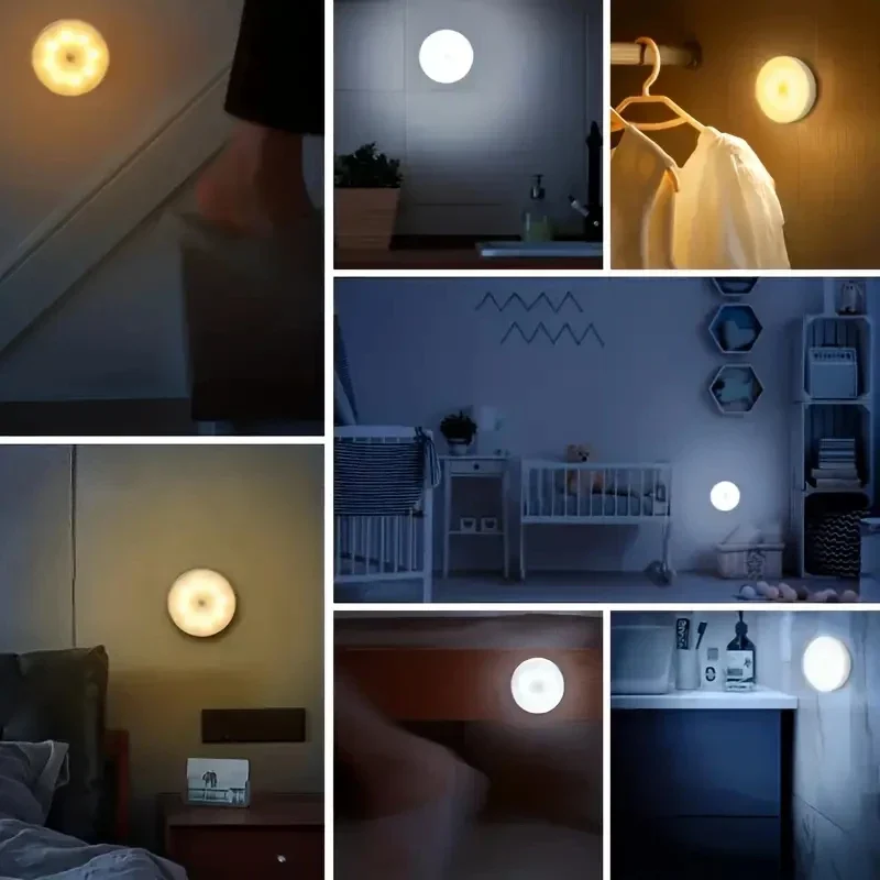 Wireless LED Button Night Light – Motion Sensor Lamp for Bedroom, Closet, Stairs - Image 8