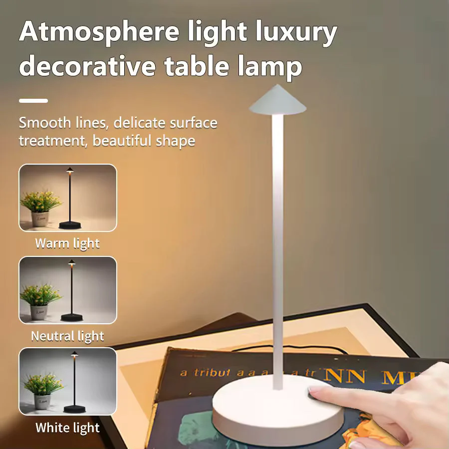 Wireless LED Table Lamp – Cordless Dimmable Touch Light for Bedroom & Living Room - Image 4