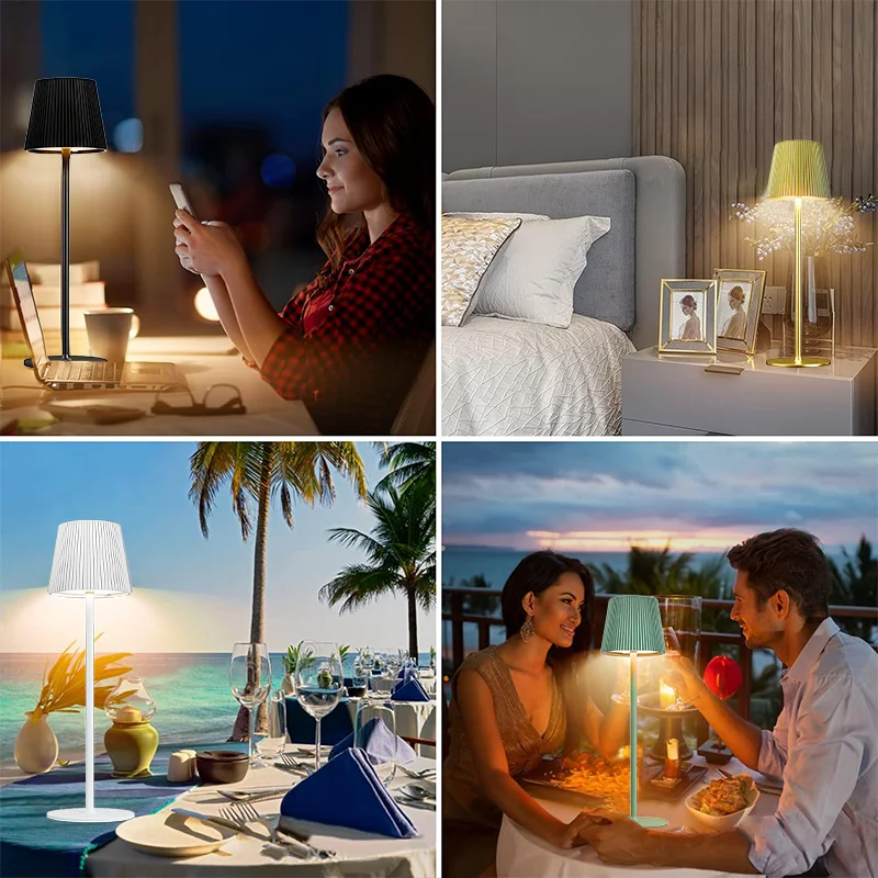 Wireless LED Table Lamp Rechargeable Touch Adjustable Night Light for Bedroom - Image 6