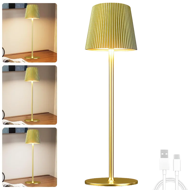 Wireless LED Table Lamp Rechargeable Touch Adjustable Night Light for Bedroom - Image 7