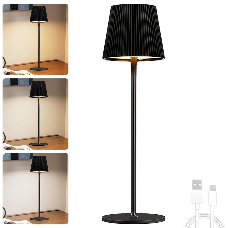 Wireless LED Table Lamp Rechargeable Touch Adjustable Night Light for Bedroom - Image 9