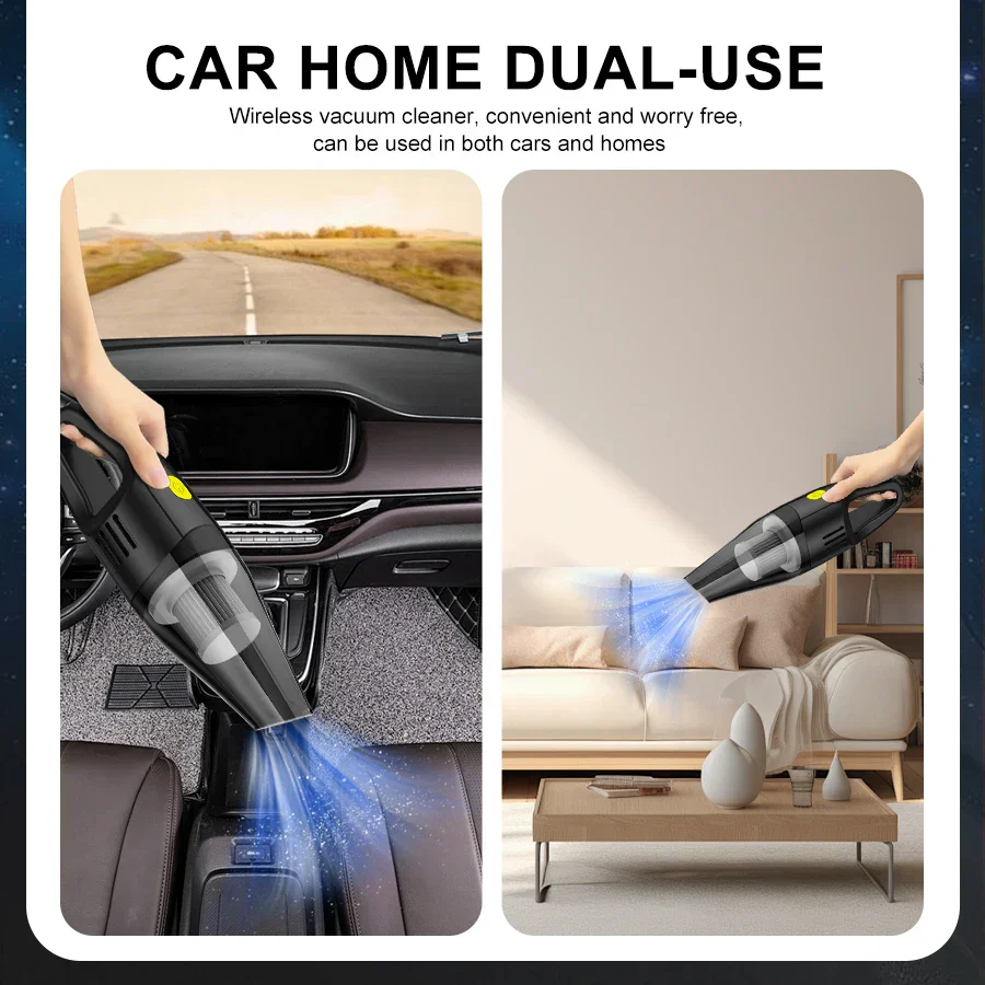 Wireless Mini Car Vacuum Cleaner Strong Suction Portable Handheld Blower - Image 4