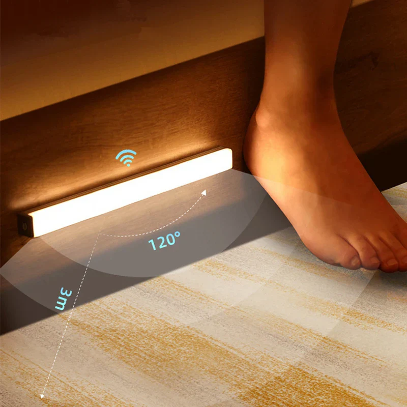 Wireless Motion Sensor LED Night Light – Rechargeable Type-C Cabinet & Stair Lamp - Image 6