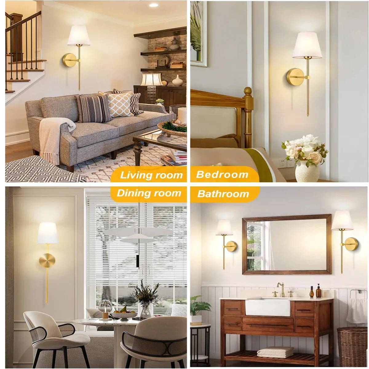 Wireless Rechargeable Wall Lamp Dimmable LED Battery Light with Remote Control - Image 5
