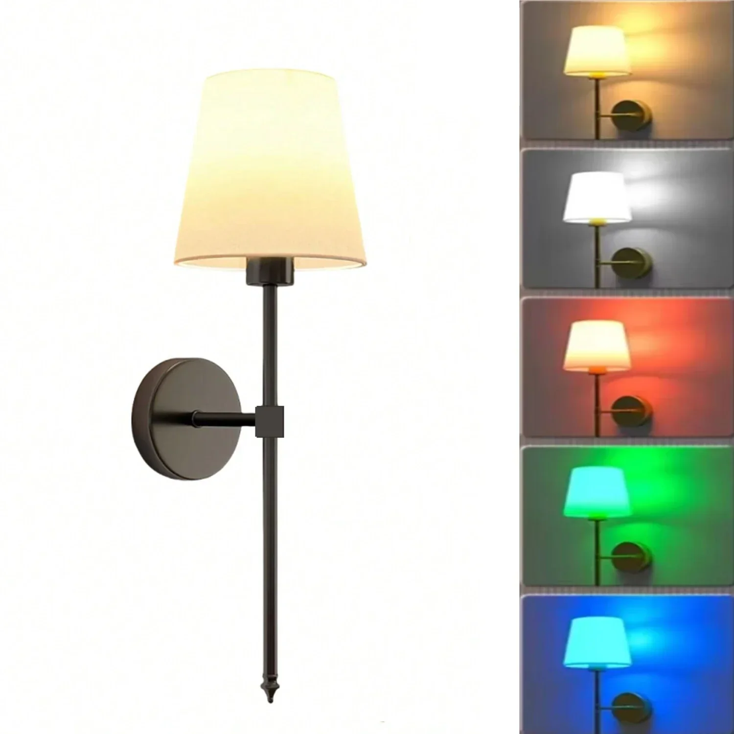 Wireless Rechargeable Wall Lamp Dimmable LED Battery Light with Remote Control - Image 8