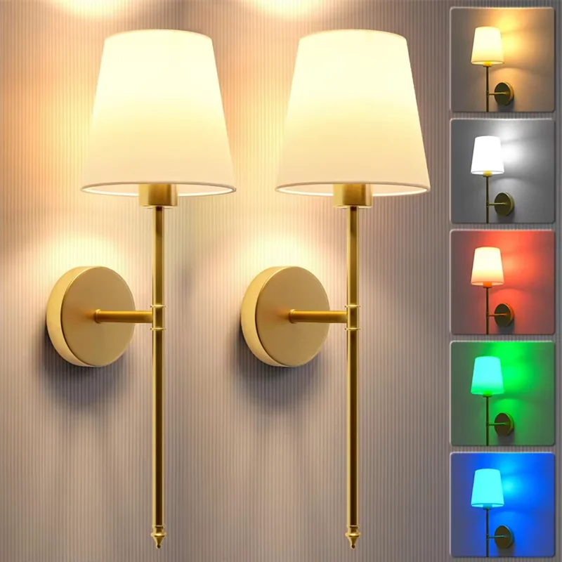 Wireless Rechargeable Wall Lamp Dimmable LED Battery Light with Remote Control - Image 9